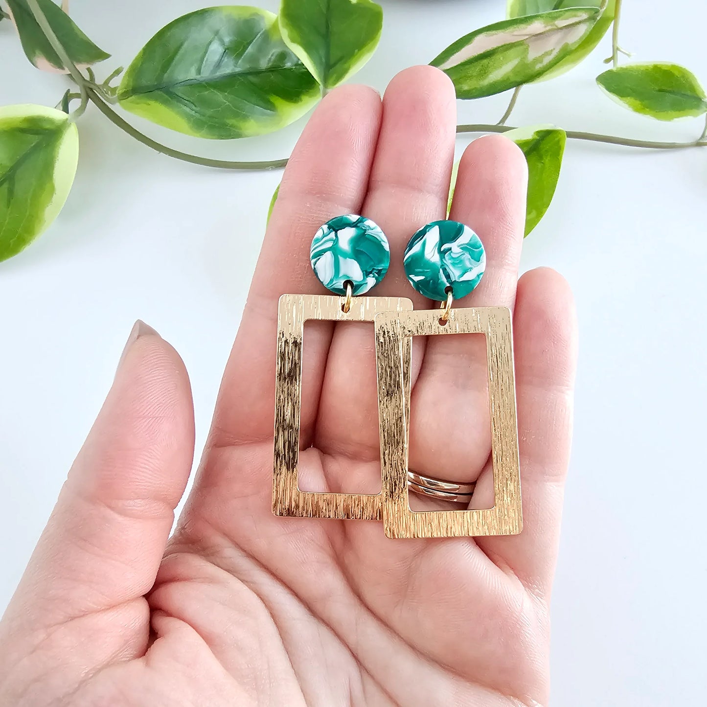 Rebecca Earrings - Sea Green