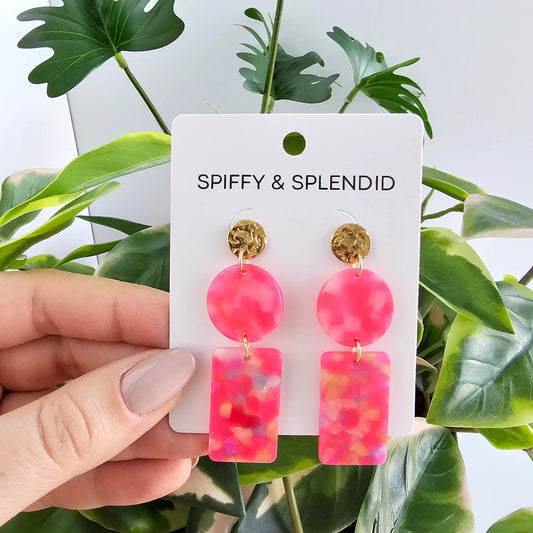 Nora Earrings - Tropical Pink