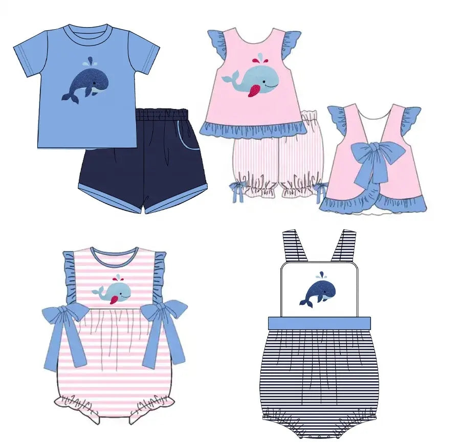 Kids Blue Whale Outfit Collection