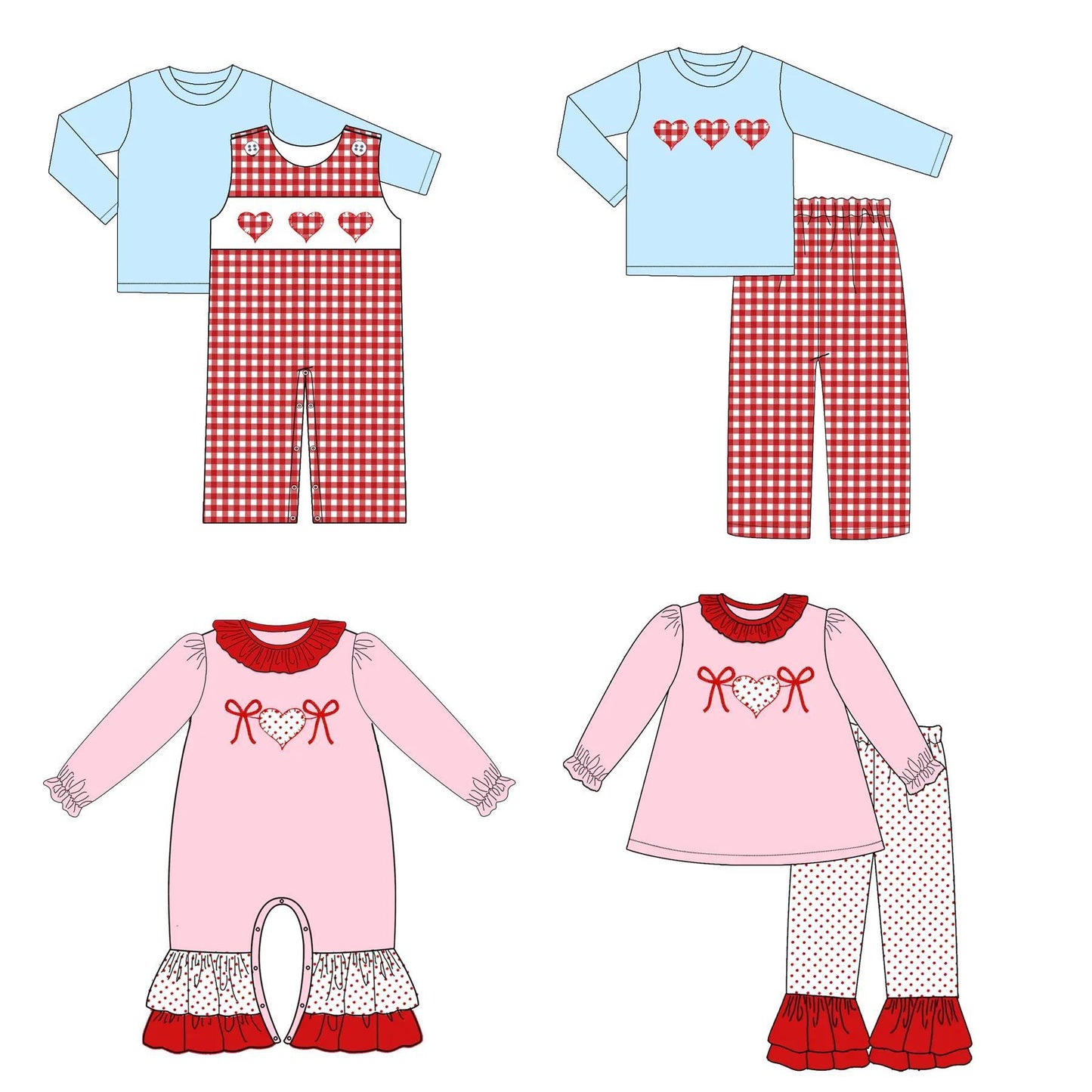 Kids Valentine's Day Heart Outfits