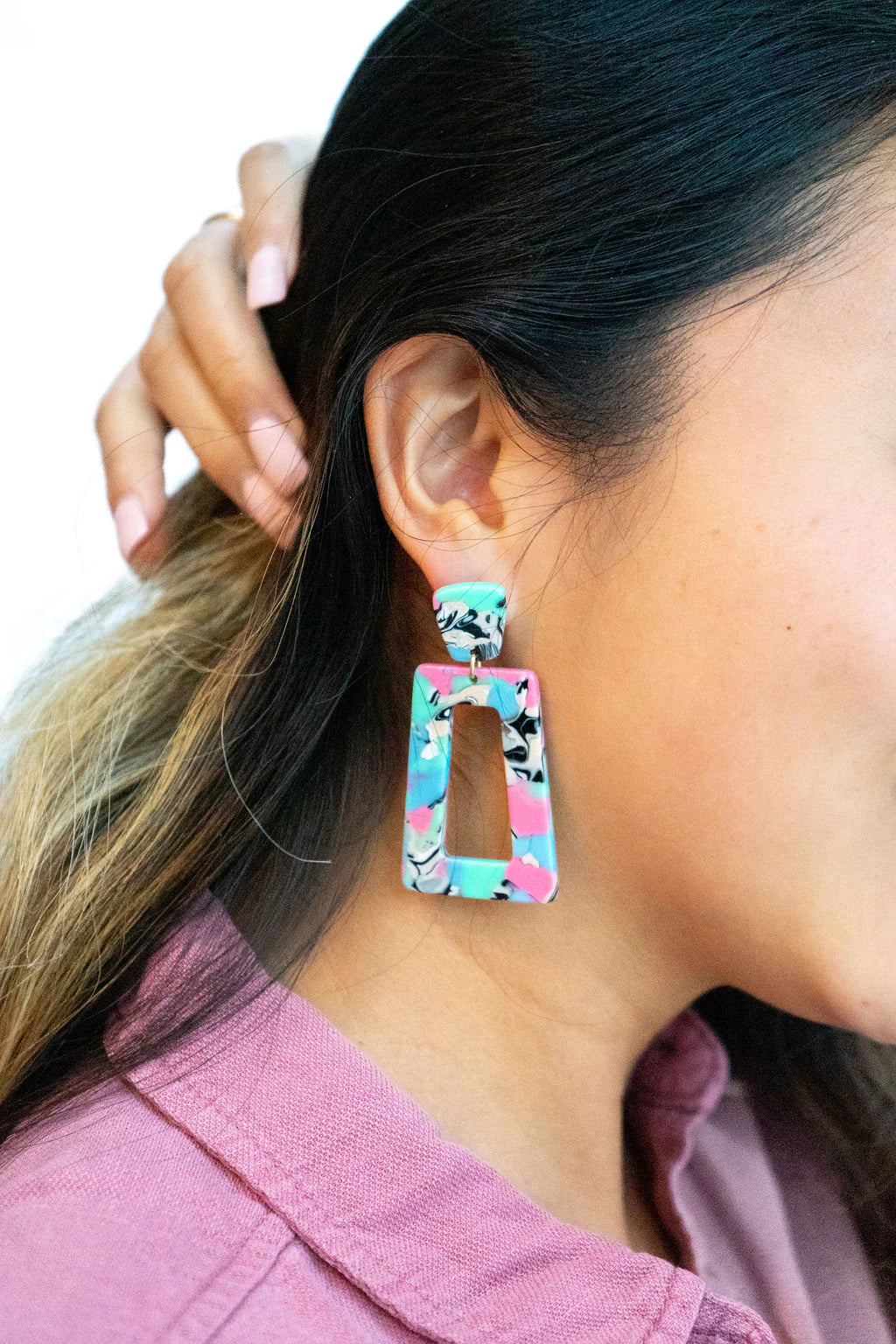 Avery Earrings - 80's Pastel