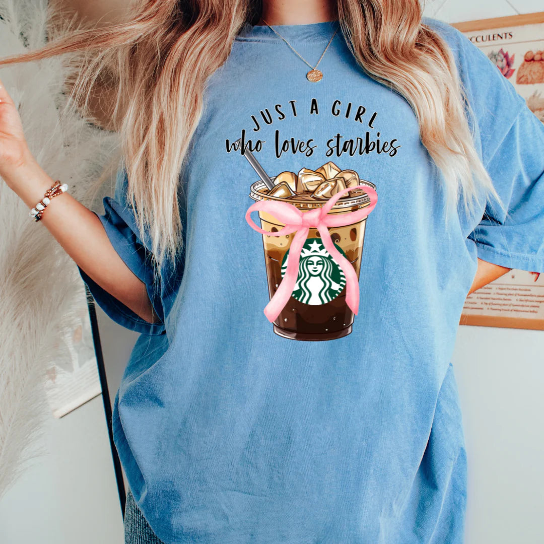 DTF Just A Girl Who Loves Coffee T-Shirt