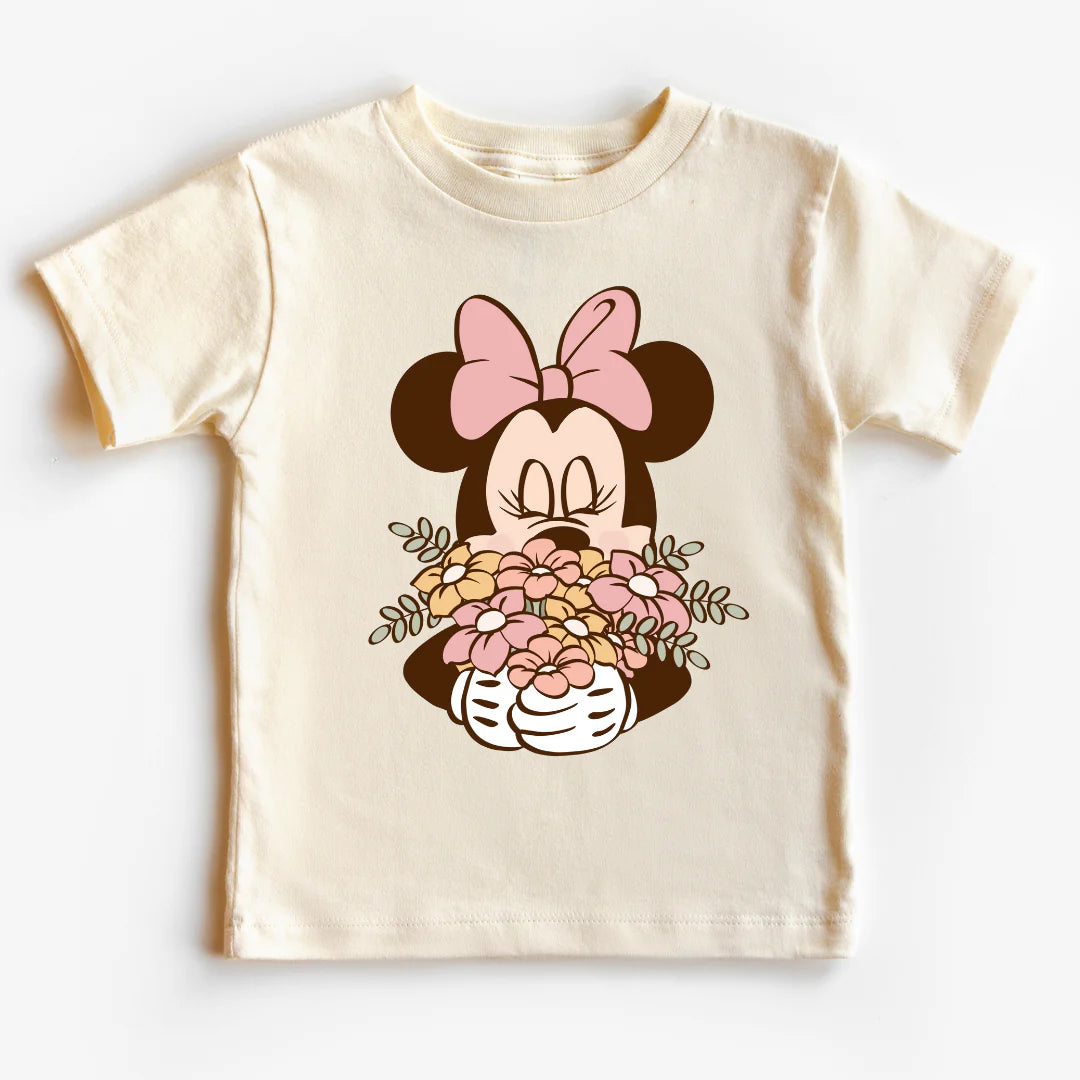 DTF Mouse Spring Flowers T-Shirt