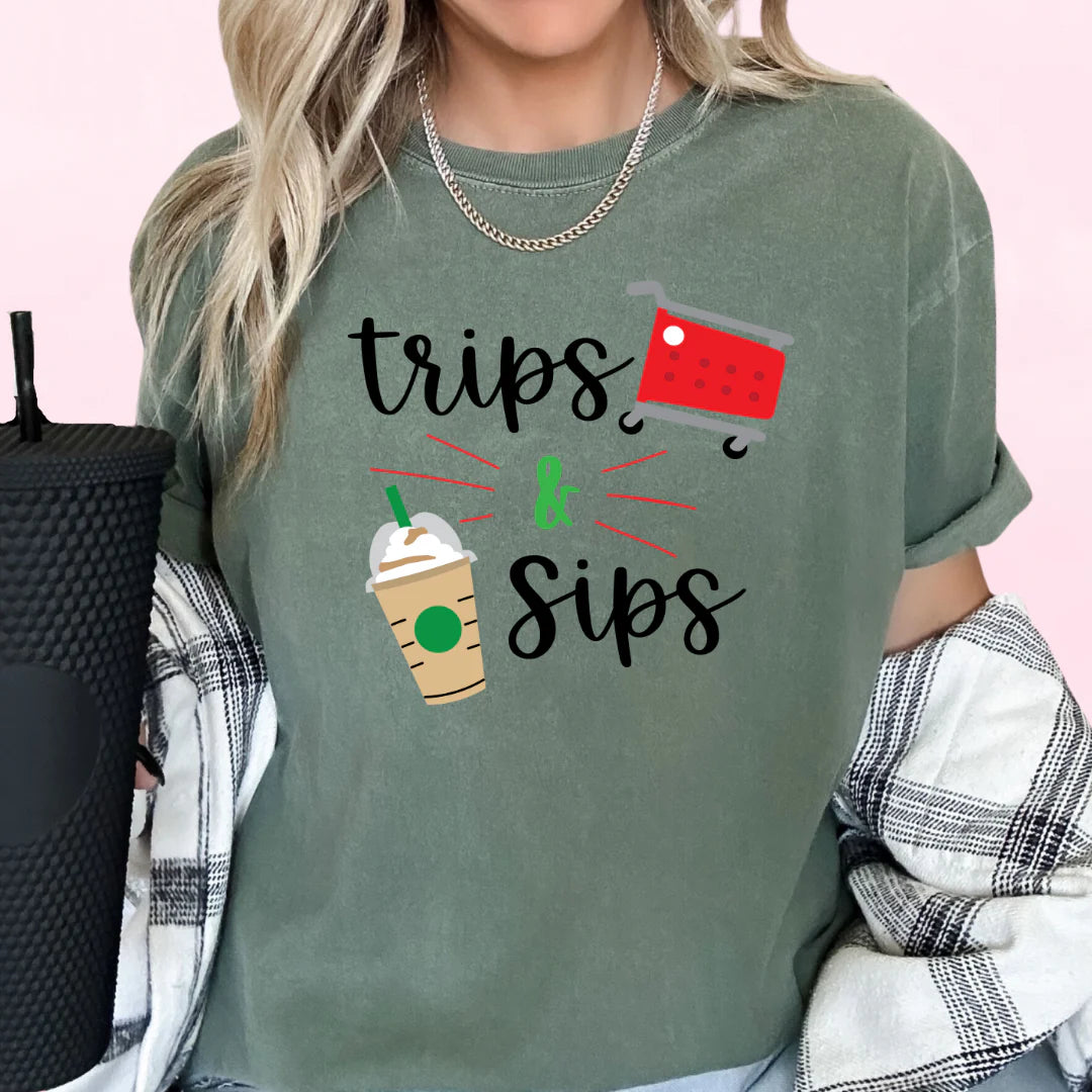 DTF Sips and Trips T-Shirt