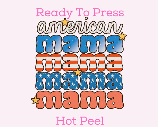 DTF American Mama Distressed T-Shirt