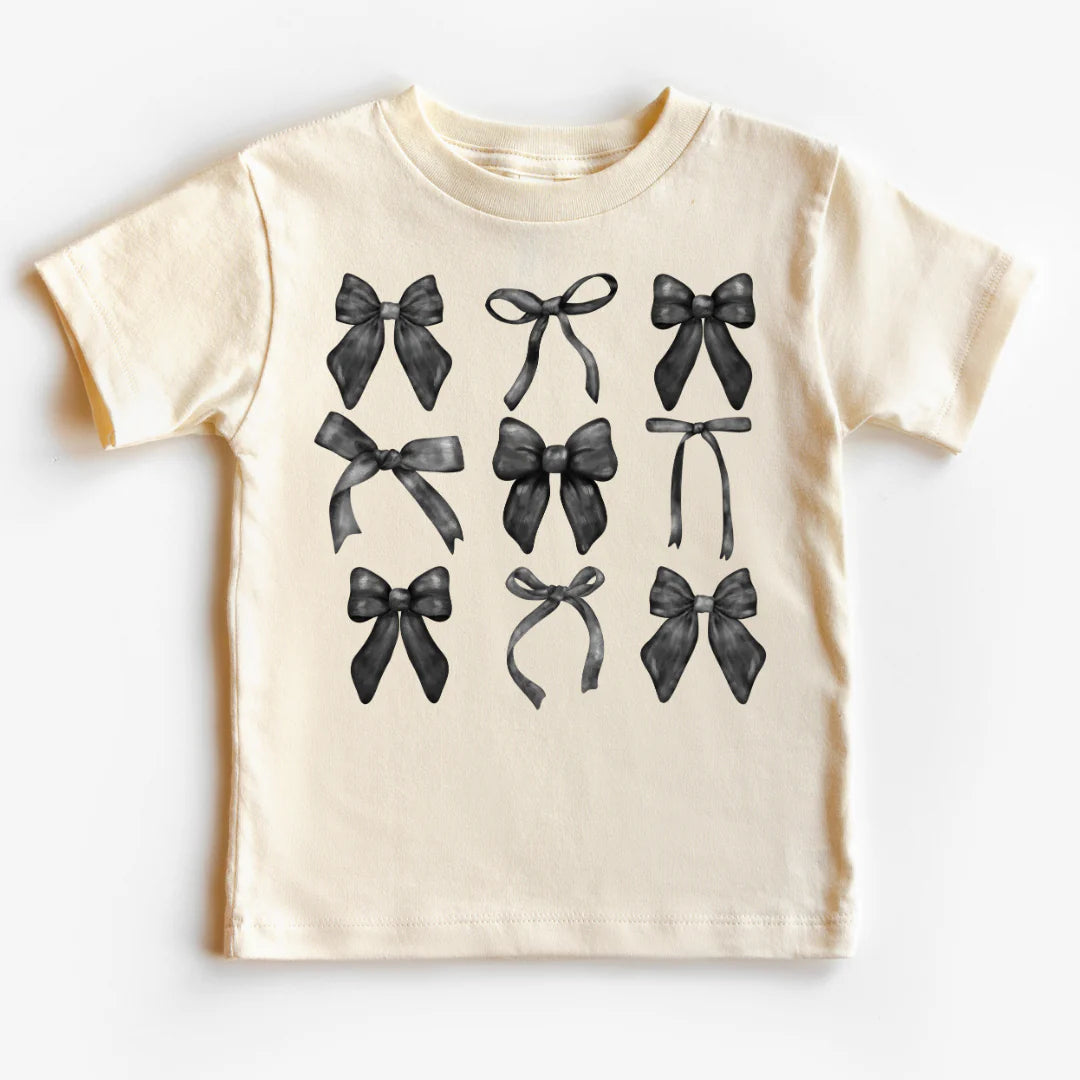 DTF Black Coquette Bow Collage T-Shirt