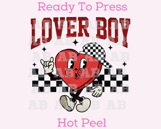 DTF Lover Boy Heart Checkered Hat T-Shirt