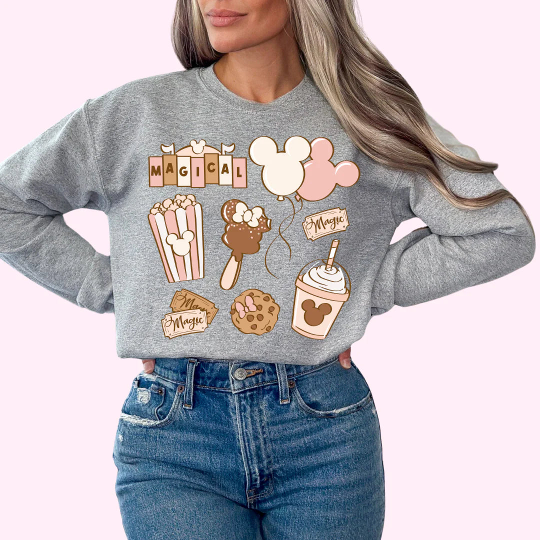 DTF Magical Snacks Pastel Collage T-Shirt